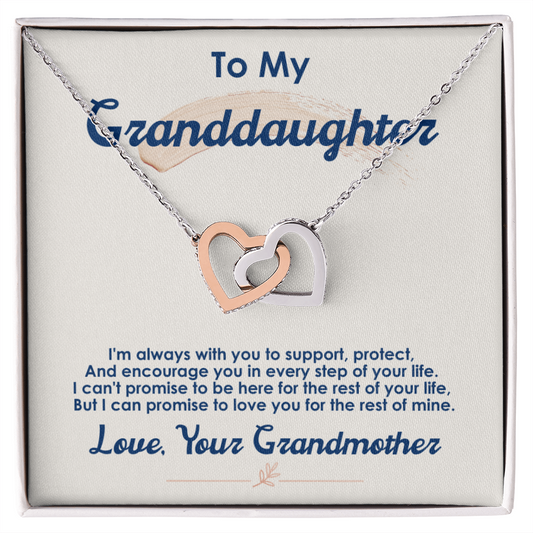 To My Granddaughter I Love You For The Rest Of My Life - 14k White Gold Finish / Standard Box - Jewelry