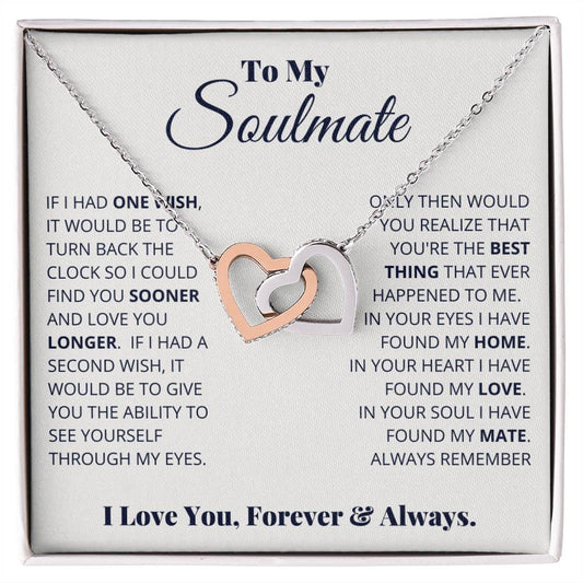 To My Soulmate I Love You Forever & Always - 14k White Gold Finish / Standard Box - Jewelry