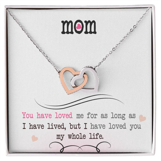 To My Mom I Loved You My Whole Life - 14k White Gold Finish / Standard Box - Jewelry