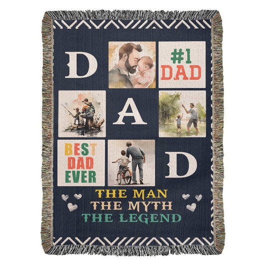 Best Dad Ever - Woven Blanket - 37’’ x 52’’ - Blanket